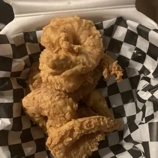 a basket of fried chicken