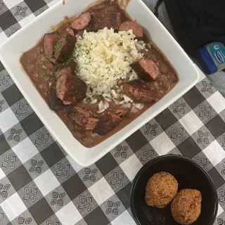 1. Red Bean & Rice with Sausage