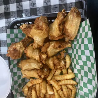 6 Wings with Fries