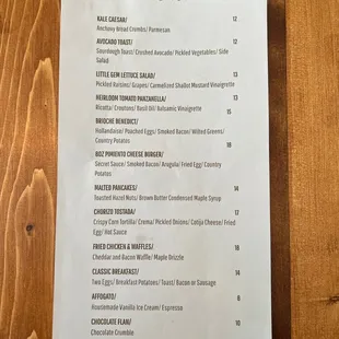 Brunch Menu