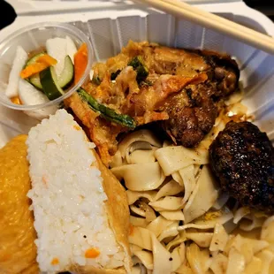 Lunch fr@Nu&apos;anu Okazuya; 11/6/2023.Hana hou David, Ty 4Swinging by here &amp; picking up R Ono Okazuya Grindz.So much Food! Saved my Cone Sushi.