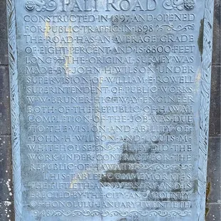 Pali Road history