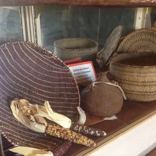 Another display with very very old baskets and information.