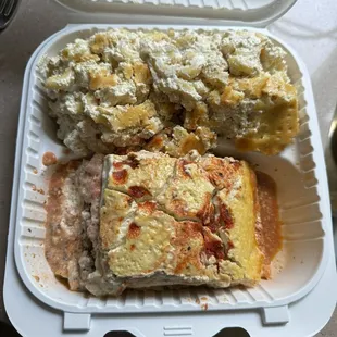 Lasagna and a double order of mac