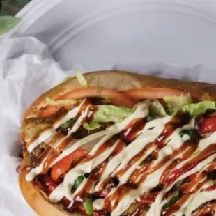 Vegan steak and cheese