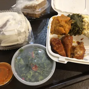 a tray of food