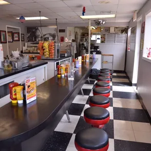 This is the only location that has waitress service. They have the counter and tables.