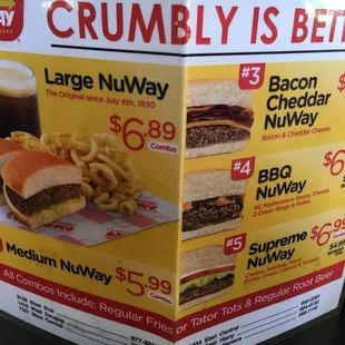 The menu is irrelevant. They all look and taste the same.