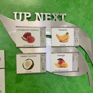 Upcoming flavors as of August 2023