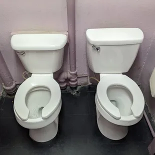 Women's bathroom is set up weird .. lol .