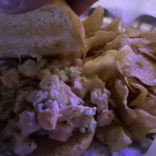 Shrimp salad sandwich