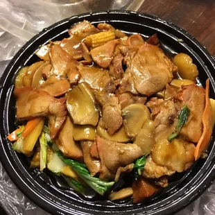 Roasted pork with Chinese vegetables