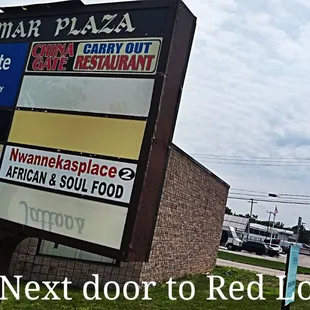 a sign for a restaurant