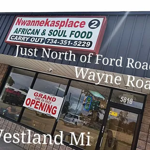 the front of the store