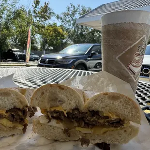 Bagel and coffee