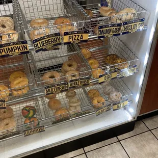 Inside bagel rack