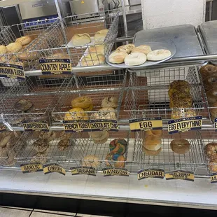 Bagel options.