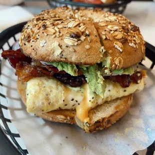 Sunrise Sando Sandwich (substituted tomato for onion)