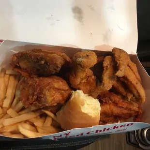 Five piece chicken and fries