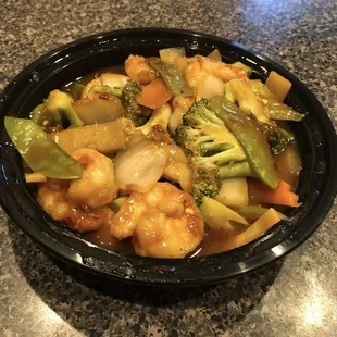 Shrimp and Scallops in garlic sauce