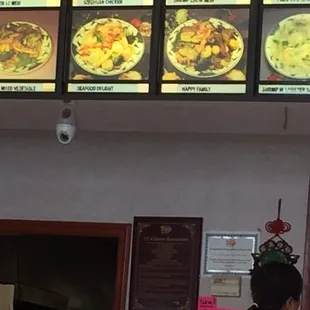 the menus of a restaurant