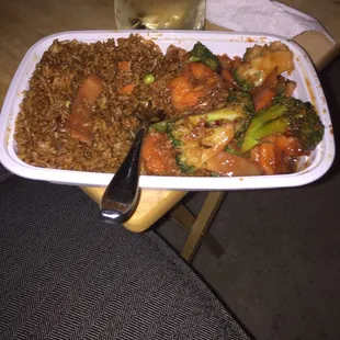Shrimp in garlic sauce so good!