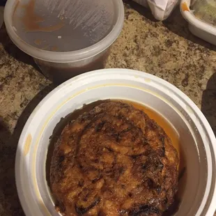 Chicken egg foo young!! So good!
