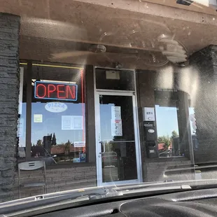 open sign in window