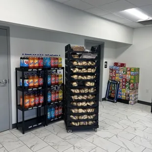a display of baked goods