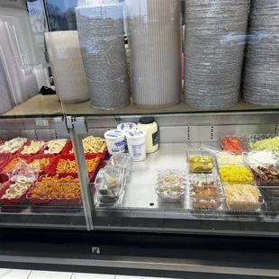 a variety of food items