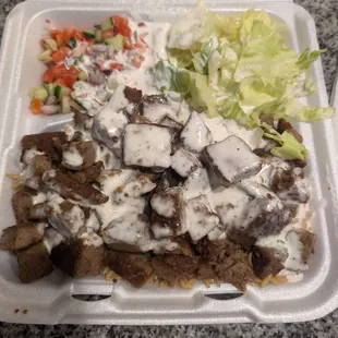 Lamb over rice
