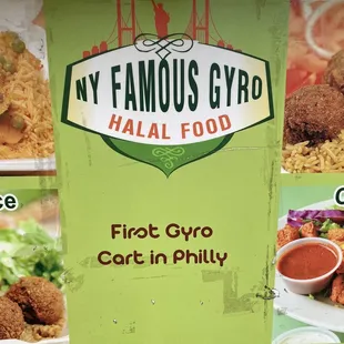 the menu for the restaurant