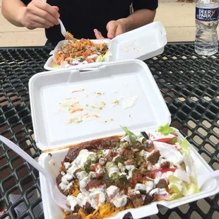 a man eating a meal