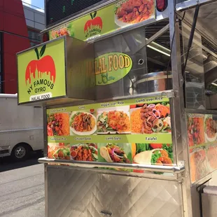 a food truck parked on the side of the road