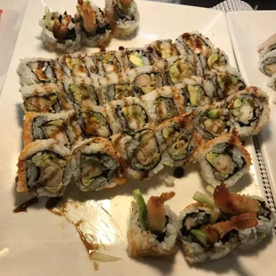 sashimi, sushi, sushi and sashimi, food