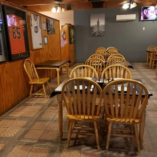 tables and chairs