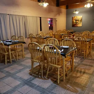 tables and chairs