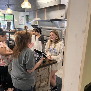 Staff and the area where you order and pick up from.