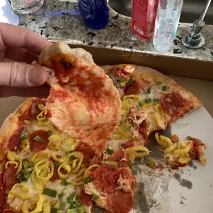 Horribly undercooked pizza