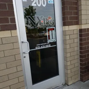 the front door of a restaurant