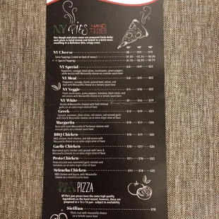 Menu - front