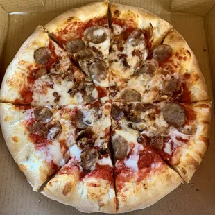 a pizza in a pizza box