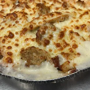 Sphagetti meatball veal parmesan