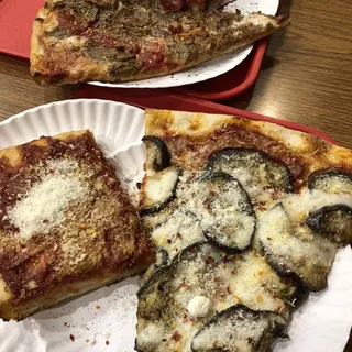 Fresh Baked Eggplant Pizza
