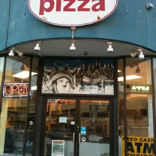 the front entrance of a restaurant