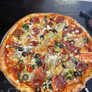 The Greek Pizza is amazing