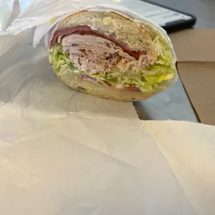 Check out the amount of meat in the sandwich!