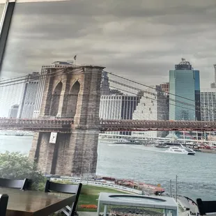 a view of the brooklyn bridge