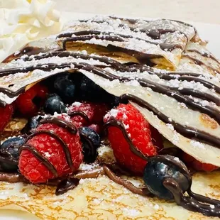 Raspberry Blueberry Crepe