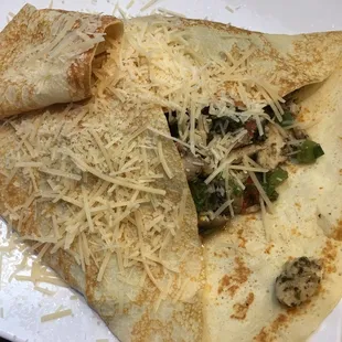 Chicken Alfredo Crepe